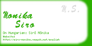 monika siro business card