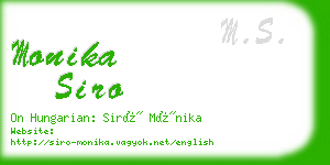 monika siro business card